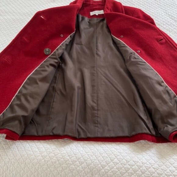 Red double breasted pea coat - Picture 6 of 6